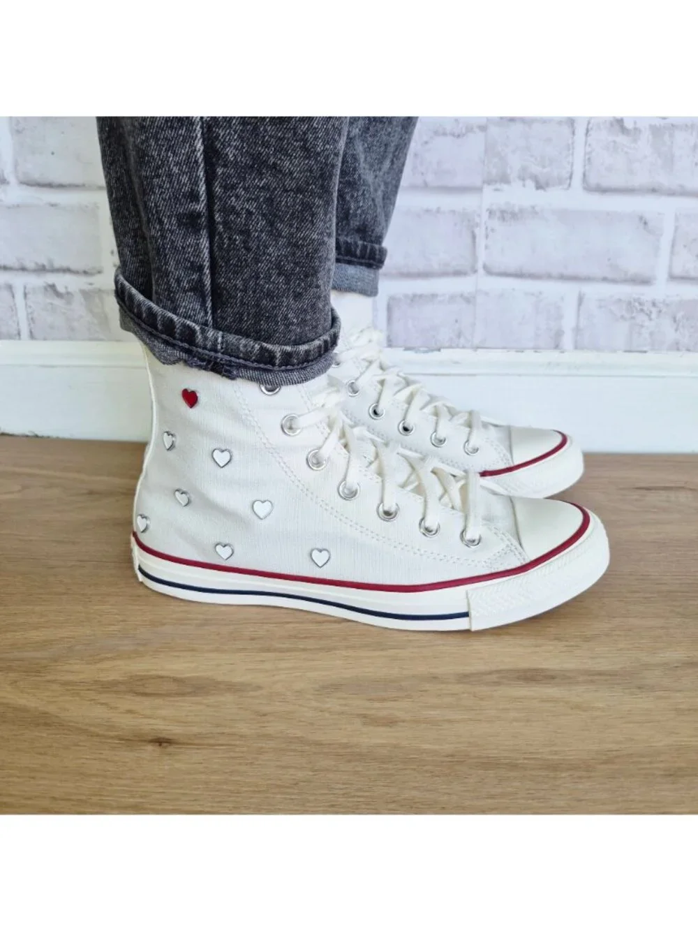 ❤️Converse Chuck Taylor Valentine's Day Sz 10 Womens shoes Sneaker White A19055C